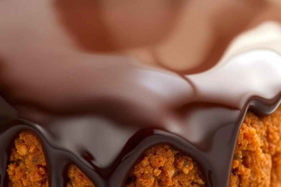 Bolo de cenoura com chocolate pra café da tarde