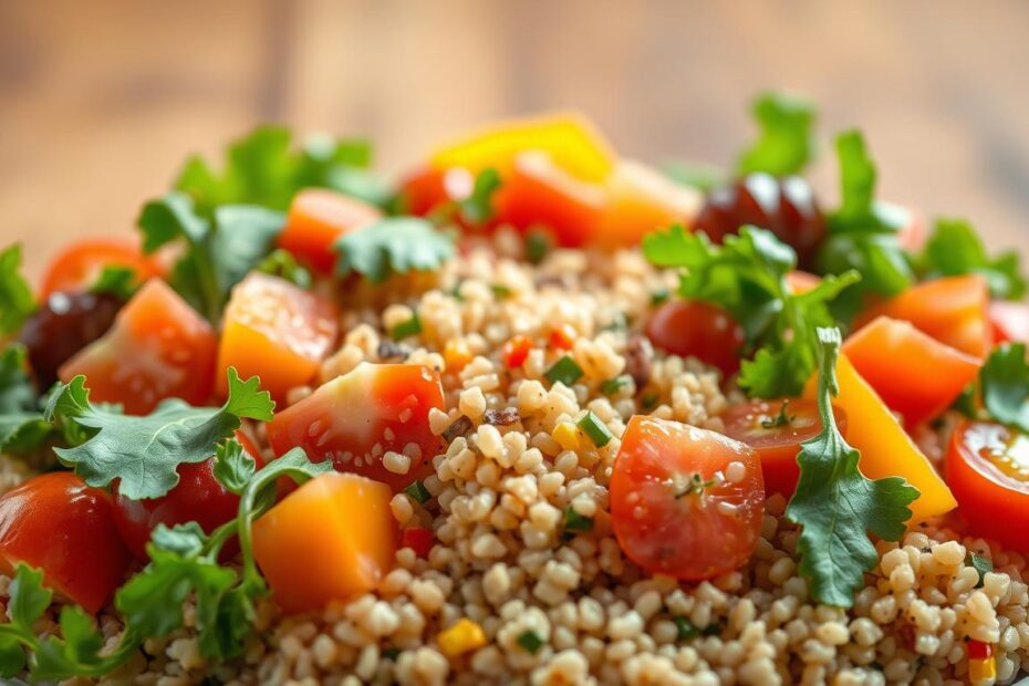 Aprenda a fazer uma salada colorida com quinoa