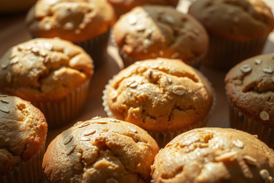 Receita de muffins de banana e aveia
